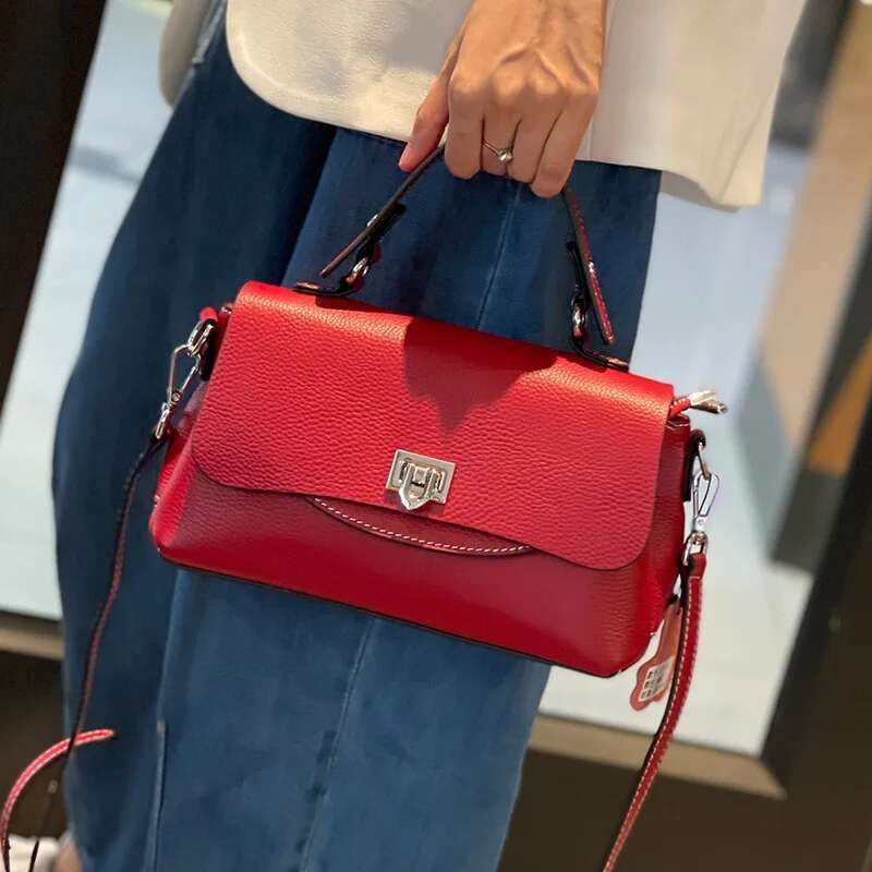 New Autumn Flap Genuine Leather Shoulder Bags For Ladies Messenger Bag Female Crossbody Women Handbag Blue Black