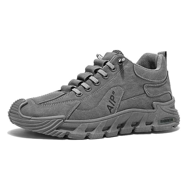 New labor protection autumn casual workwear board thick soled anti slip driving men's sports running shoes