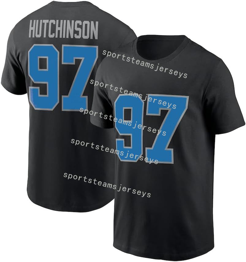 Aiden Hutchinson 97 Detroit Football T-Shirt Jersey