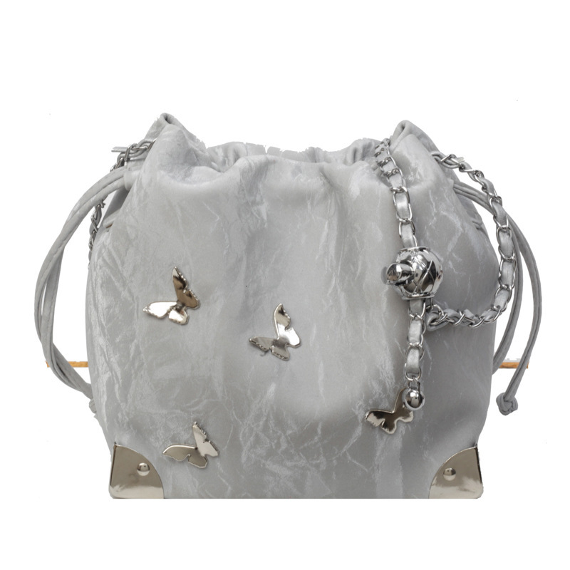 2025 summer New Women s Chinese Style Portable Mini Bucket Bag Fashion Designer Niche Bow Chain Bag Handbag Butterfly Shoulder Crossbody Bag Wallet St