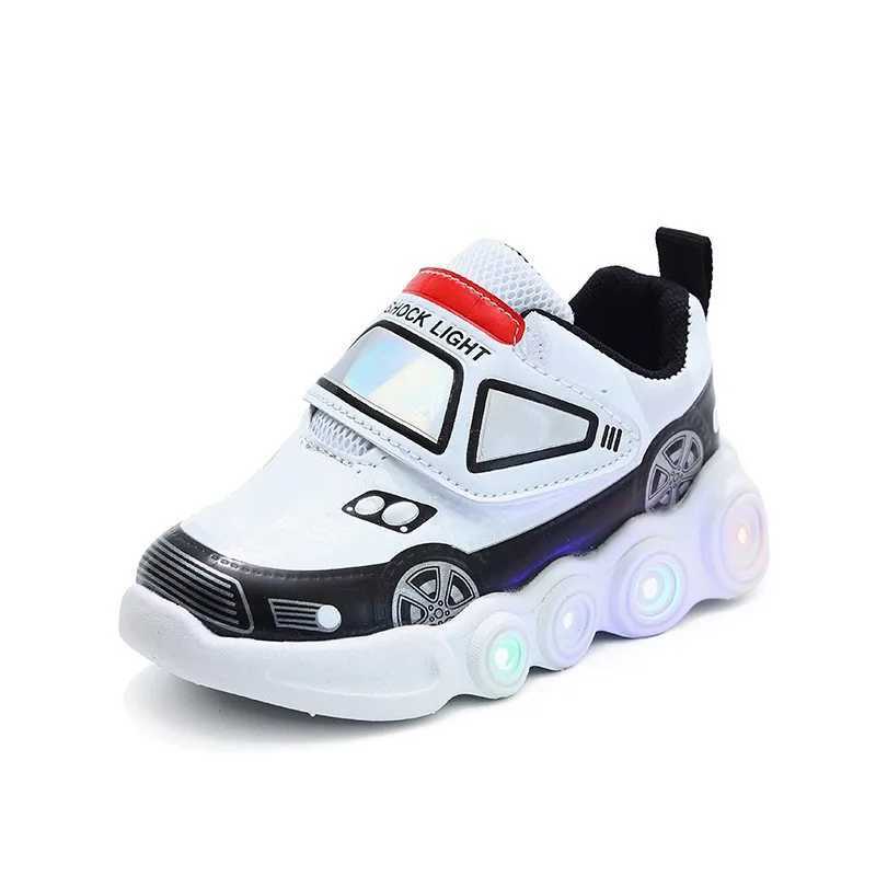 Tenis childrens LED shoes car luminous childrens casual sports shoes anti slip breathable boys shoes fashionable luminous sports shoes TenisXJ250318