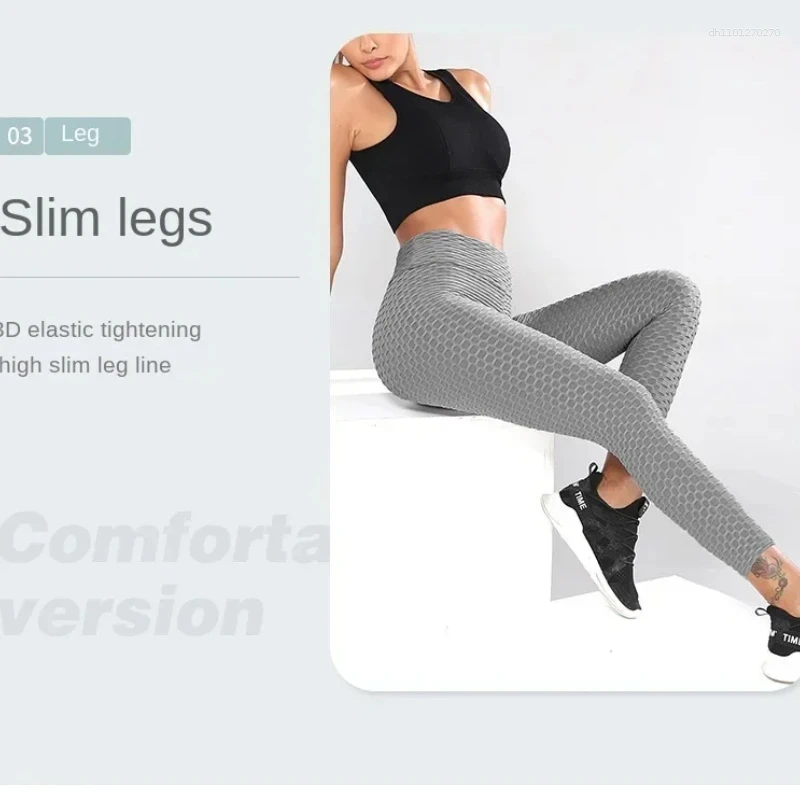 Women's Leggings Quick-drying Fitness Yoga Pants Pineapple Check Bubble For Women High Waist BuLift Tummy Control
