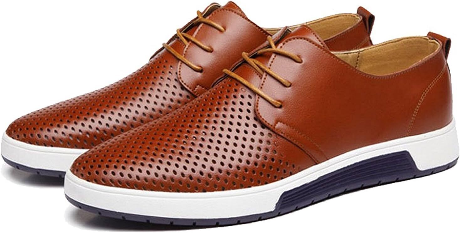Men's casual Oxford shoes breathable flat bottom fashionable sports shoes