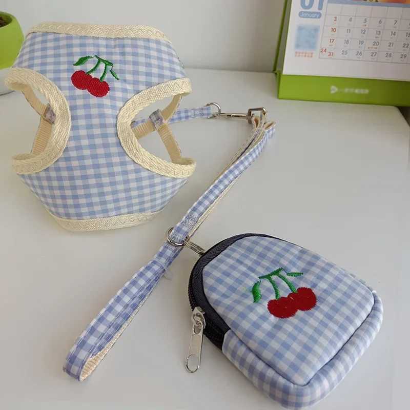 Dog leash cat leash pet vest chest strap collar dog harness and belt set for small dog chainsT250318