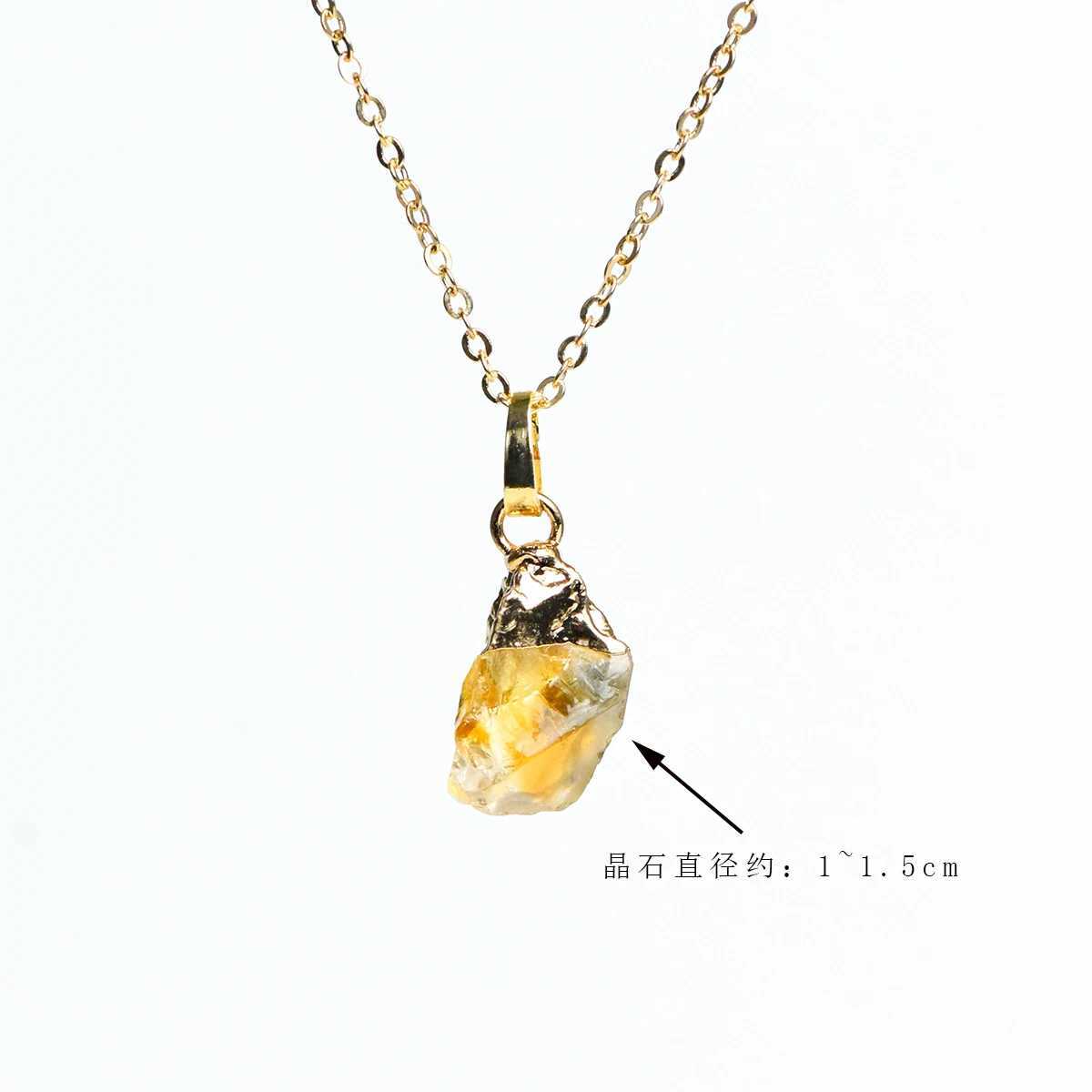 Gold plated original crystal mini pendant necklace W250318