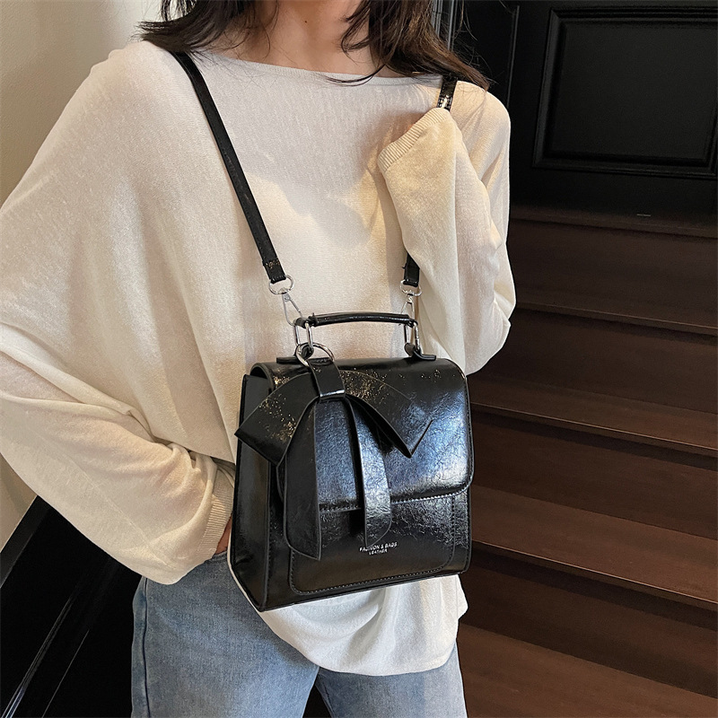 Advanced Women S New Fashionable Solid Color Texture Casual Hand Held Backpack Small Shoulder Bags
