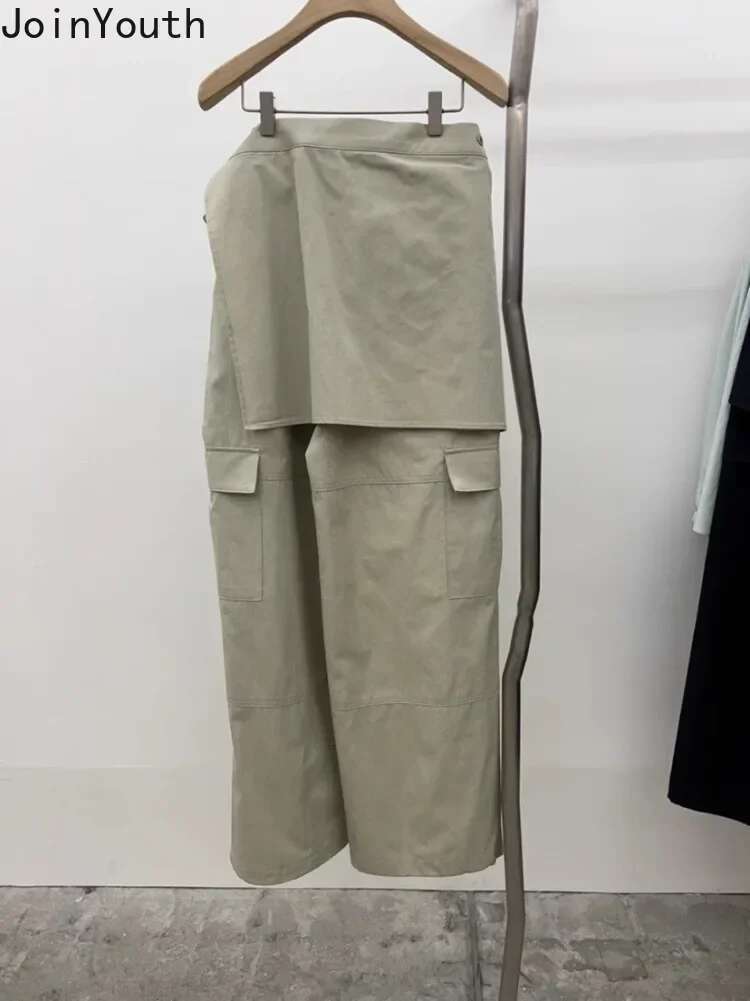 Korean Pantalon Femme High Waist Casual Irregular Y2k Wide Leg Pants For Women Straight Fashion Trousers 2025 New Bottoms 27V730