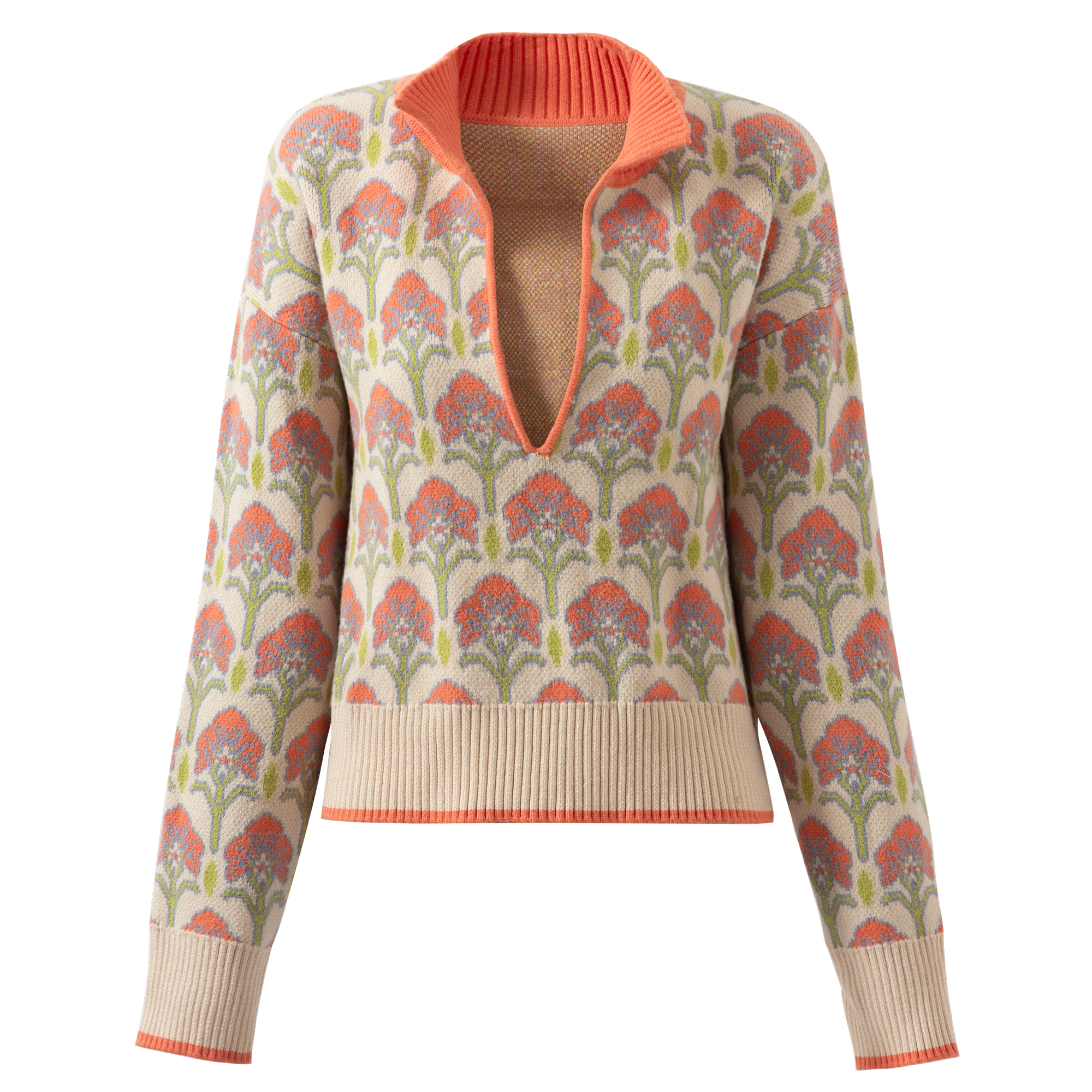 Cozy Women's Pullover with Jacquard Pattern Soft & Airy Design