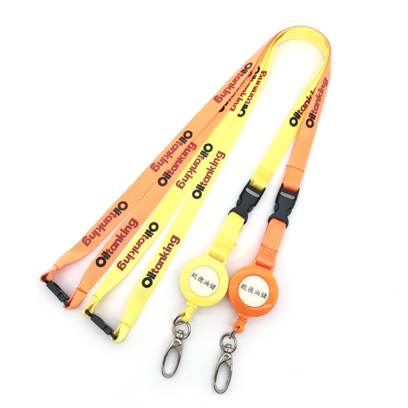 Customize LOGO to create exclusive brand Designer lanyard Retractable Reels Key Chains Neck Strap Lanyard Band for Id Badge Holder for Business School