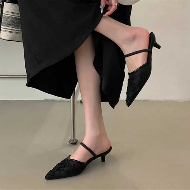 Bailamos silk sequins Rhine decoration high H Mler single shoe corner fine dress banquet Fem Y250317