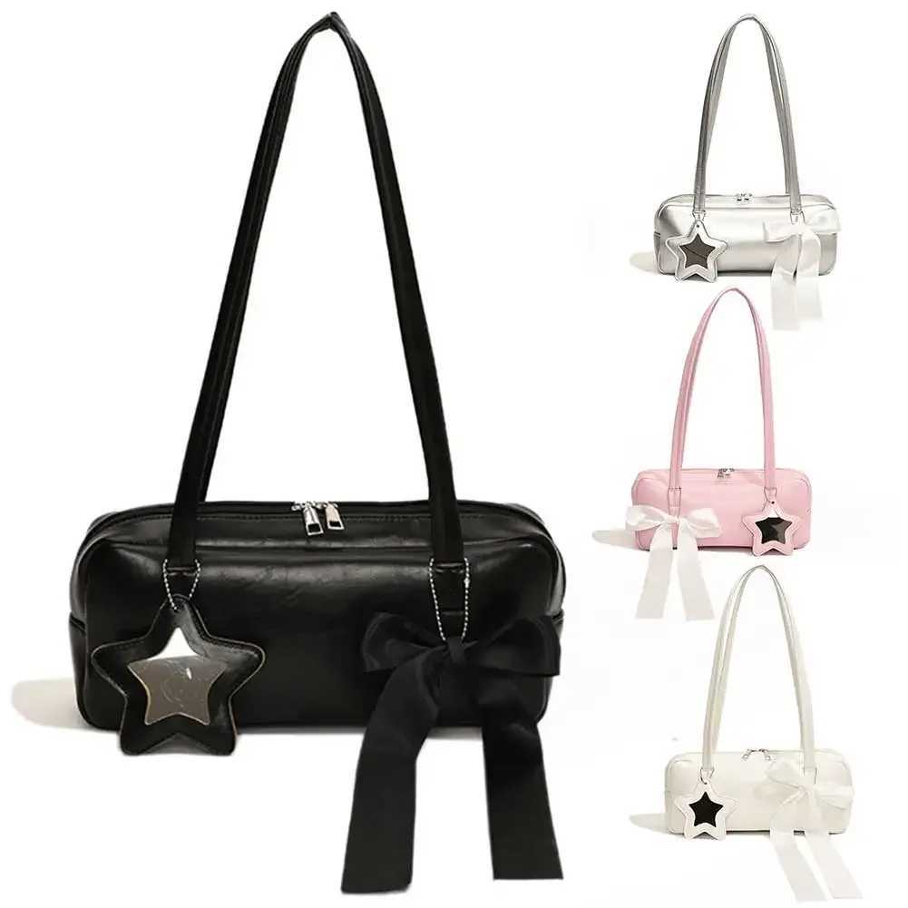 Wen casual handbag with star pendant Fi sole wallet PU leather bow underarm handbag girls outdoor daily bag Y250318