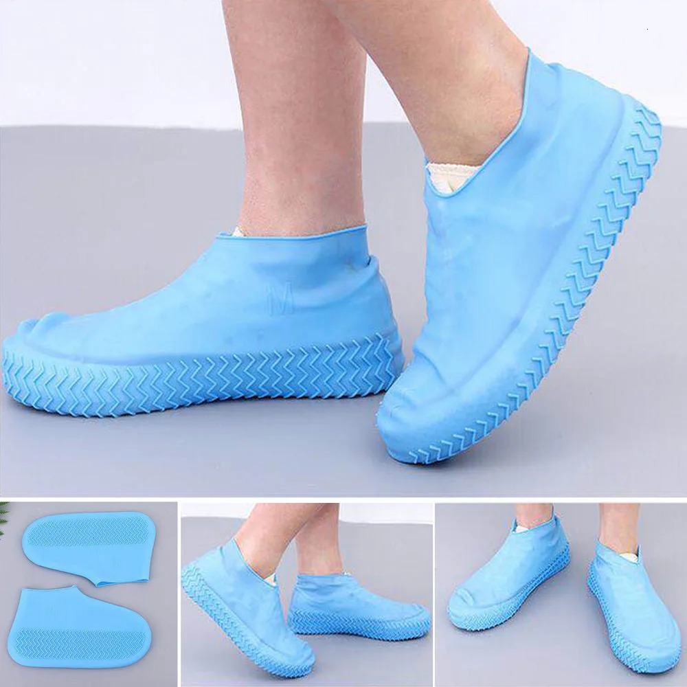 Waterproof Silicone Shoe Covers Reusable NonSlip WearResistant Rain Protector AntiSlip Boot For Outdoor Rainy Day 250318