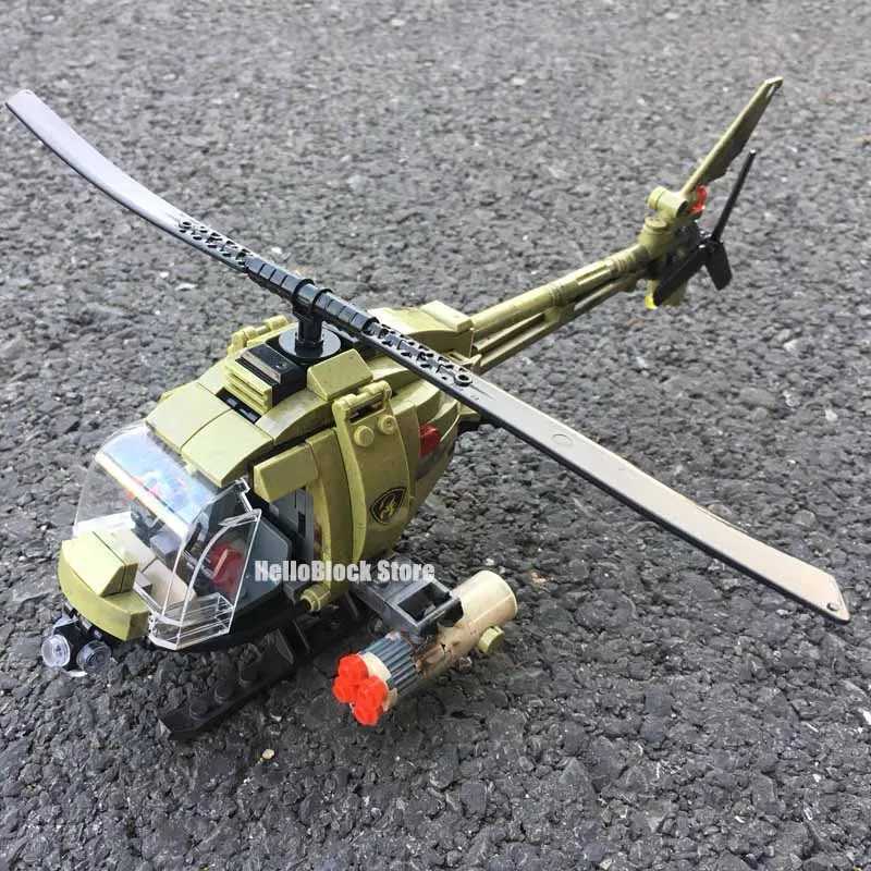 Thunderbolt II A10 Fighter jet Plane Building Blocks 3D Model Military Series Bricks Toys For Children Christmas Gifts 961PcsXJ250318
