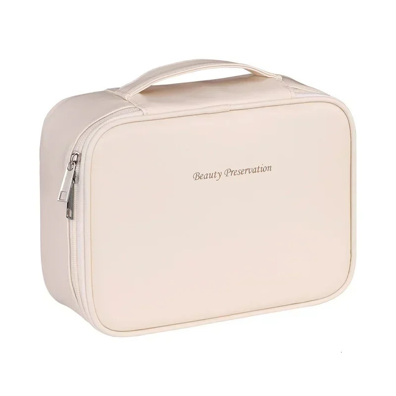 Womens Double Layer Makeup Bag Large Capacity Cosmetic Bag er storage bag Cosmetics Organizer Travel Essentials 250314