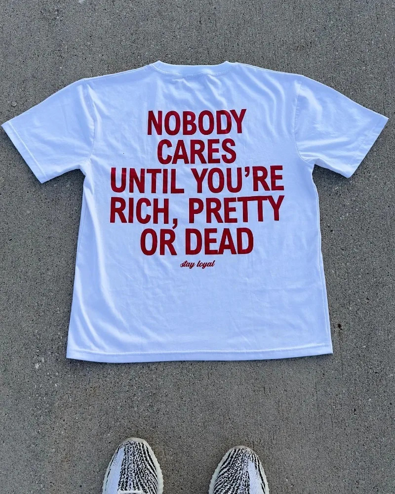 Street vintage alphabet print short sleeve oversized T-shirt men y2k Goth Harajuku fashion couple casual loose trend top 250318