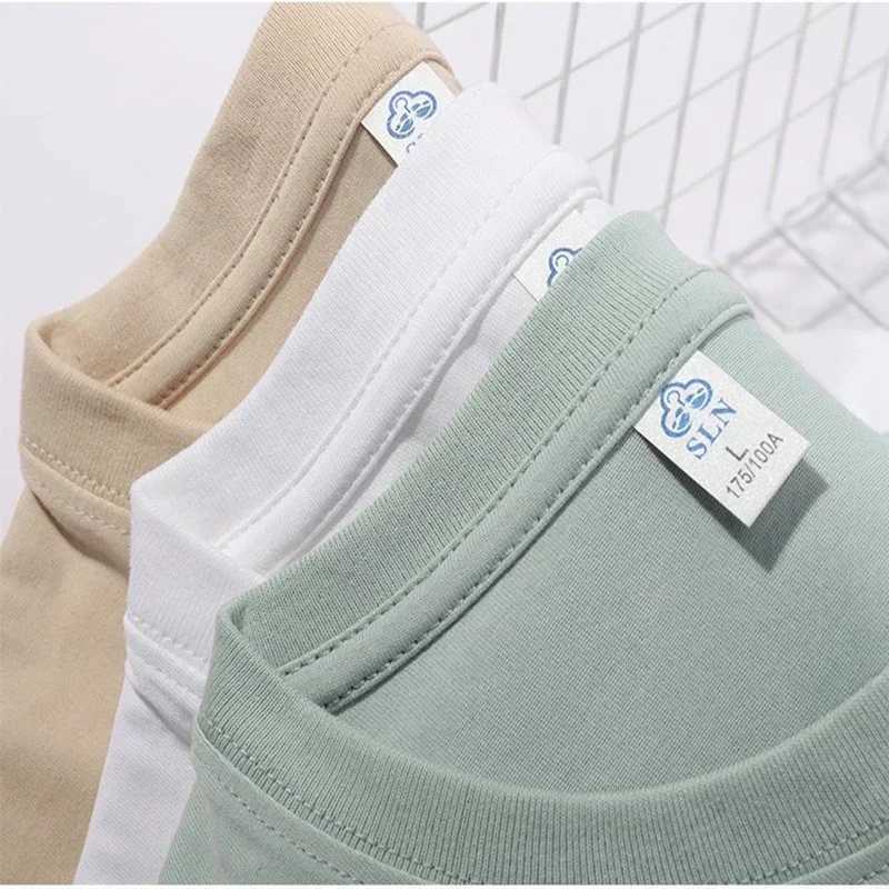 100% pure cotton mens T-shirt fashion letter printing high-quality T-shirt fitness streetwear summer casual O-neck oversized sports topXJ250318