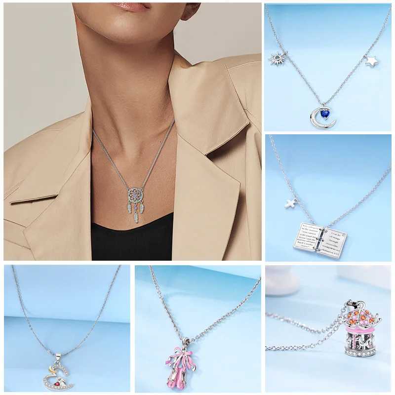 Original 925 silver pendant necklace with romantic style butterfly heart necklace suitable for womens jewelry gifts W250318