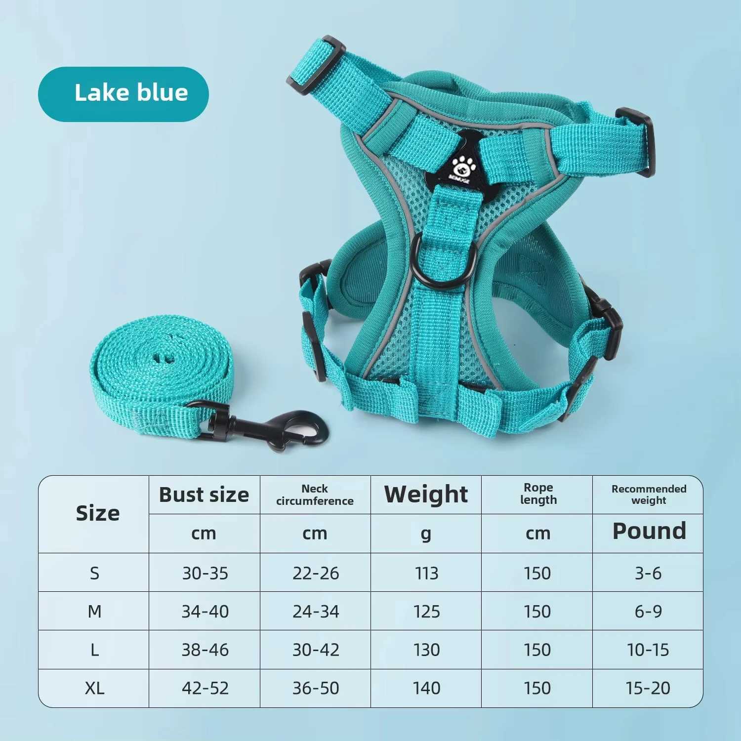 Cat Harness and Leash Set Escape Proof For Small Medium Dog Cat Breathable Reflective Adjustable Kitten Chest Strap Pet SuppliesT250318