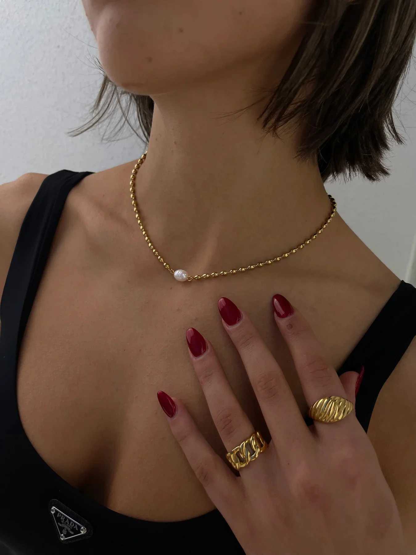 Uworld 316L stainless steel cute beach pendant necklace anti rust popular statement necklace jewelry 2024 W250318