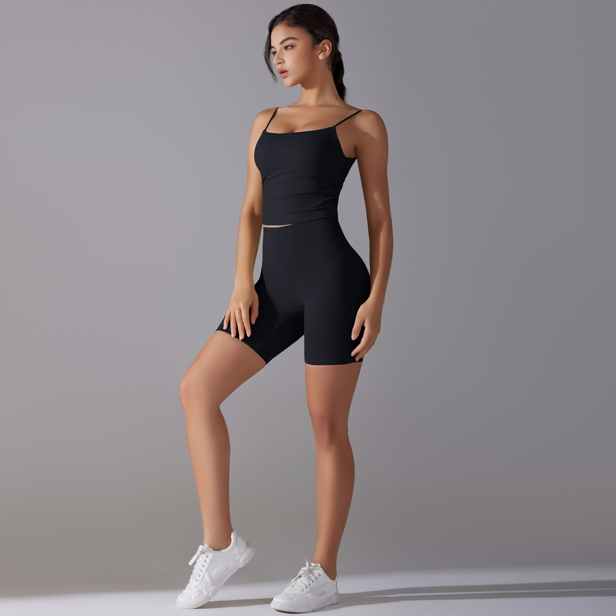 New tracksuit underwear free three part set, beautiful back long suspender sports bra, fitness yoga suit set leggings