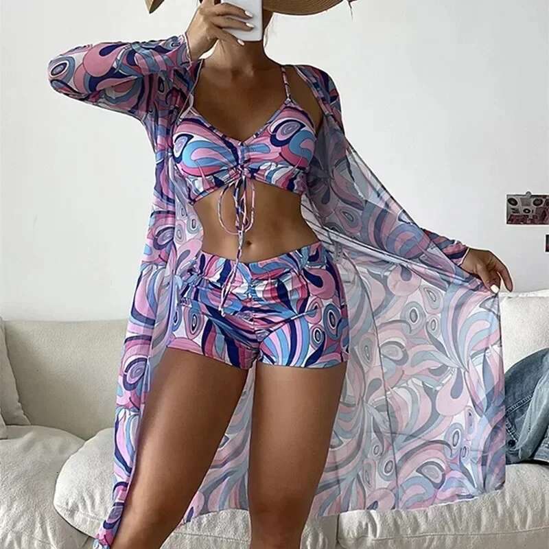 Women's two-piece swimsuit, sexy, tankini, sports, beach, swimming pool, girls, 2024