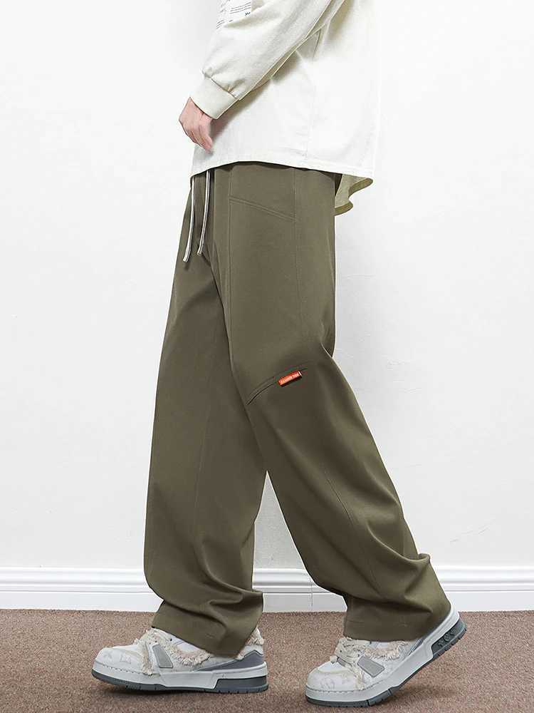Mens Straight Sweatpants 2025 Spring Summer Korean Fashion Wide Leg Track Pants Plus Size Loose Casual Trousers 6XL 7XL 8XL W250318