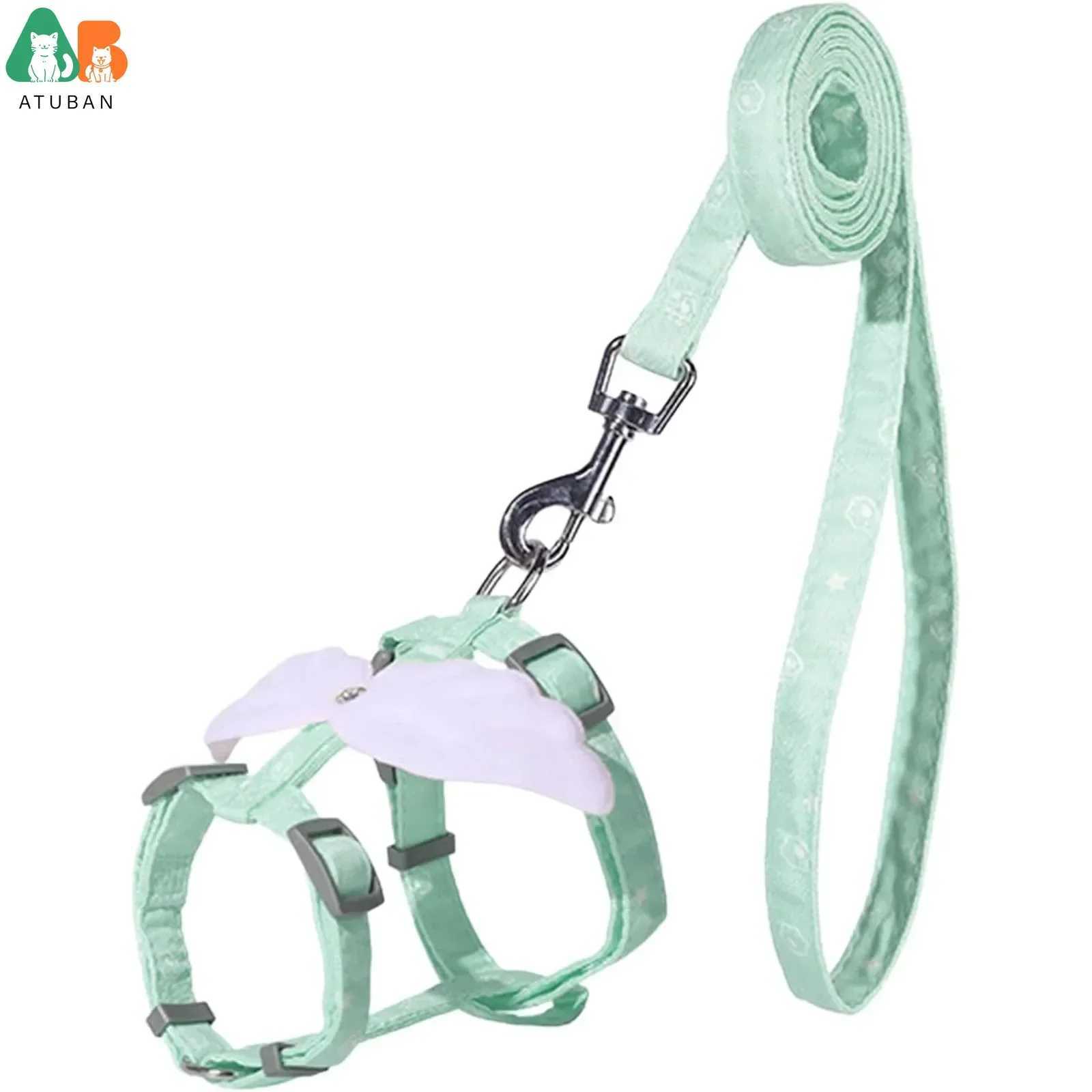 Adjustable Kitten Leash Cat Harness Cat Leash Anti-Escape Breathable Soft Vest Suitable for Outdoor WalkingAngel Wing Pet LeashT250318