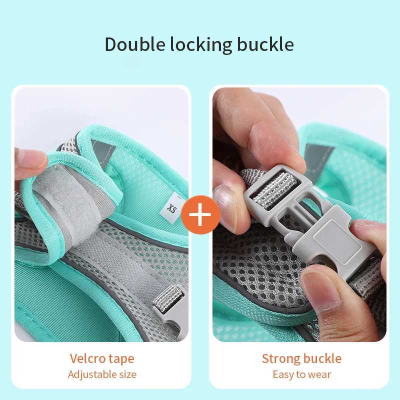 Dog Strap Set Suitable for Small Dogs Adjustable Puppies Cat Strap Vests French Bulldogs Chihuahua Puppies Outdoor Walking Lead StrapsT250319