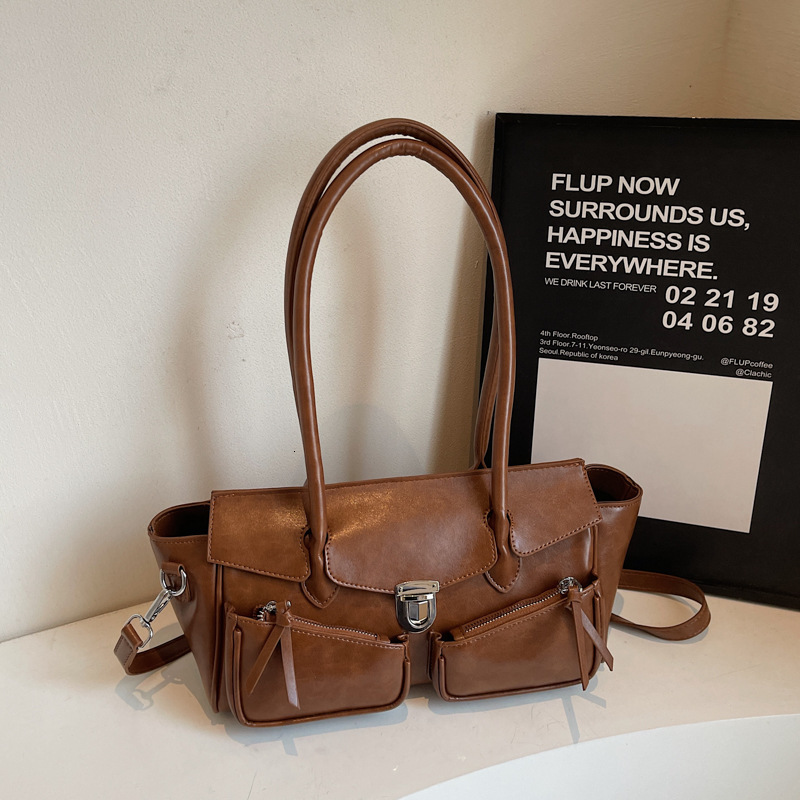 2025 New Large Capacity Armpit Crossbody Storage Bag Fashionable Designer Women s Handbag High quality Multifunctional Motorcycle Shoulder Bag Casual 