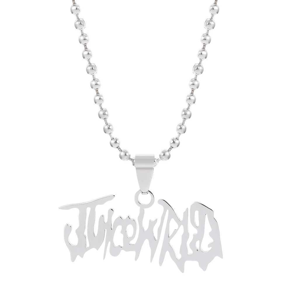 JUICE Wrld Pendant Necklace Singer Rapper Letter Name Chain Necklace Fans Memorial Jewelry Gift Woman W250318