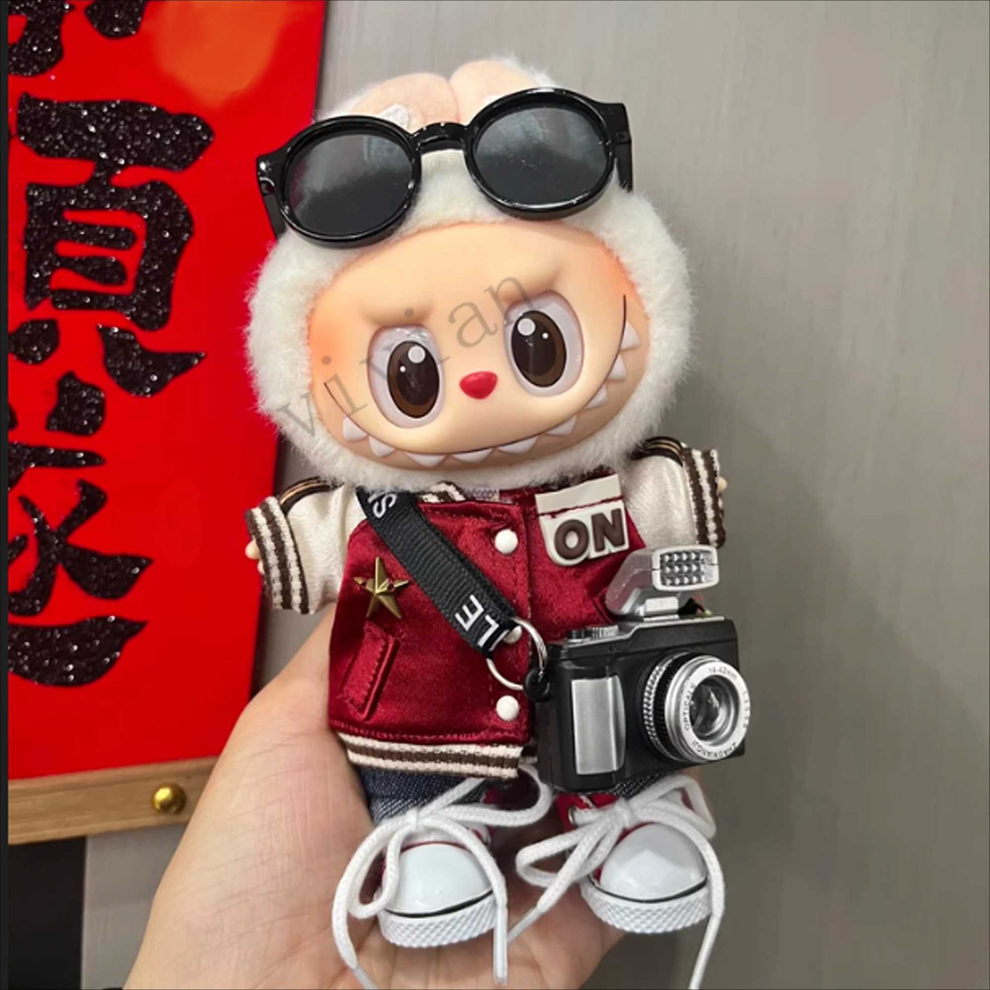 Korean Kpop Exo 15-17 cm Mini Doll Clothing Set Accessories Labubu Idol V1 V2 Baseball Shirt Shorts Clothing Gifts X250318