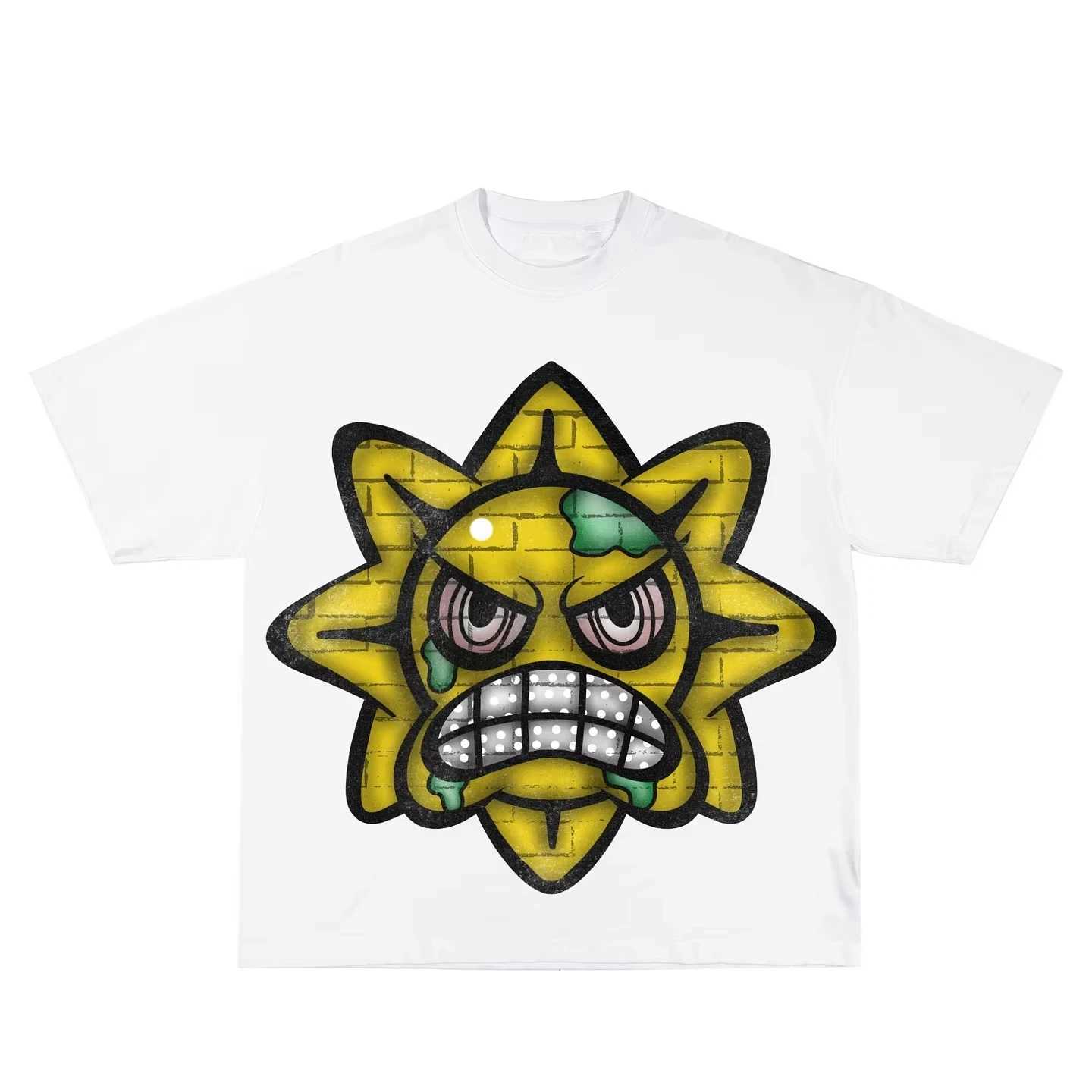 Y2K streetwear big head cartoon printed graphic T-shirt oversized womens casual loose Harajuku short sleeved clothing from the 2000sXJ250318