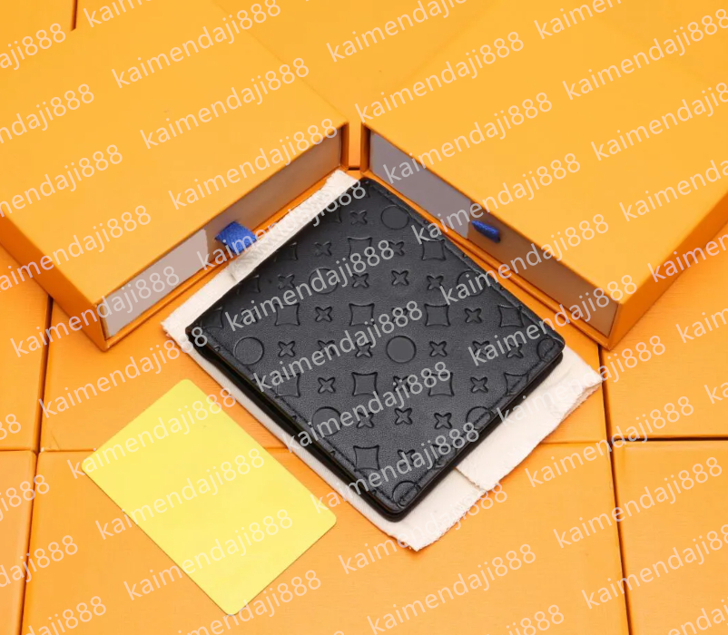 Designer mens wallets luxury Damier Graphite purses embossed flower letter small credit card holders male fashion money clutch bags