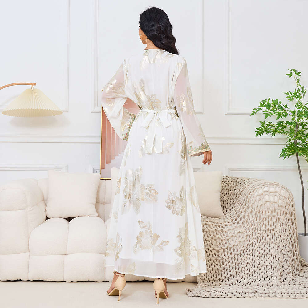 Mt060 Fashion New Hot Stamped Muslim Women's Long Dubai Tourist Dress