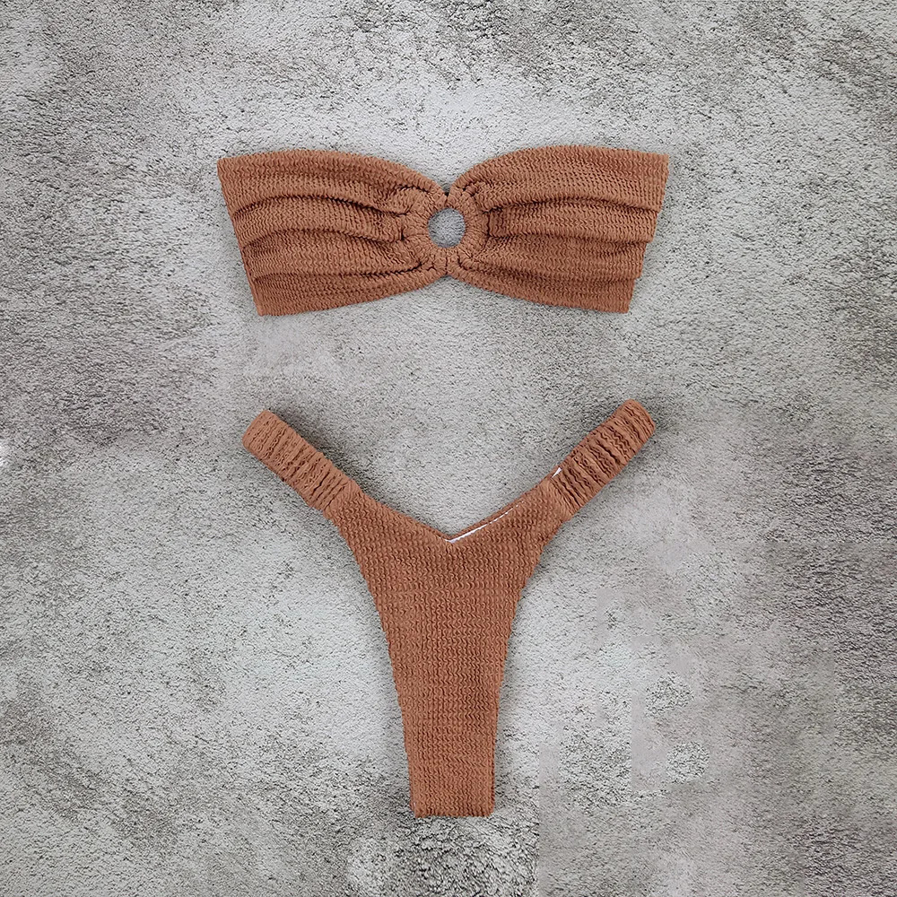Sexy Bikini 2025 Swimsuit Women Swimwear Push Up Bikini Set Thong Brazilian Bathing Suit Beach Wear Biquini Bather Female 250318