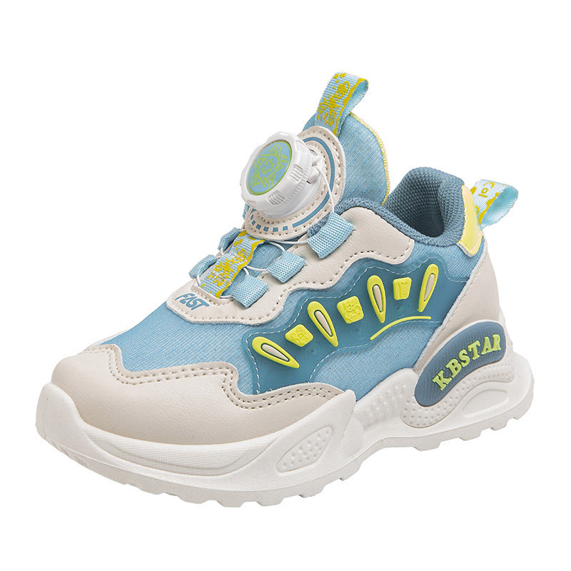Girls Shoes Sport Light Running Shoes Kids Sneakers Rotate Button Children Comfortable Littlesprouts Walking Footwear Toddler Boys Trainers Size US9C-
