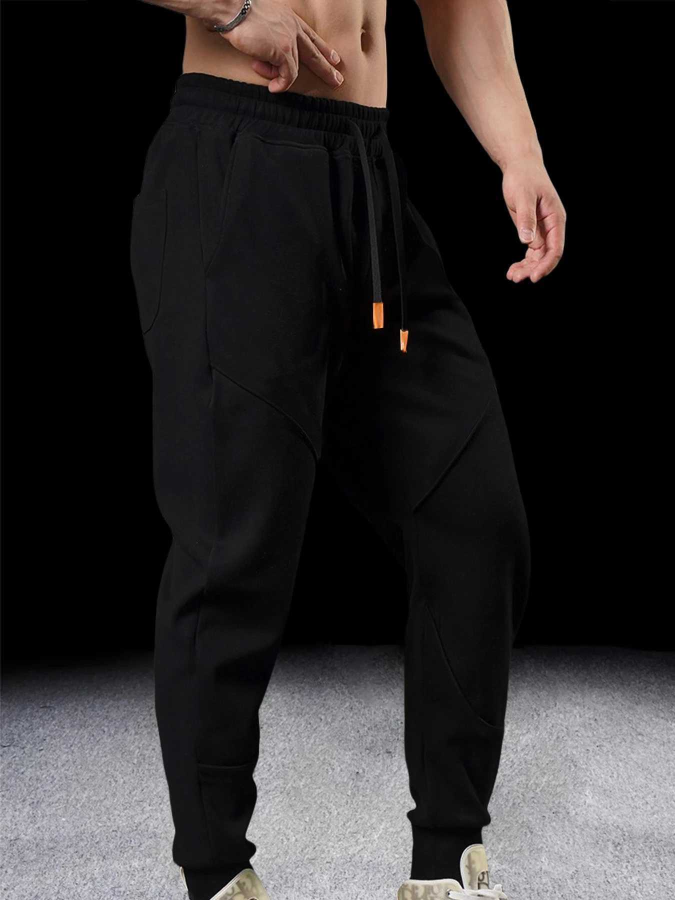 Mens sports casual mens winter loose thick outdoor running cuffs sports pants gym American basketball training pants W250318