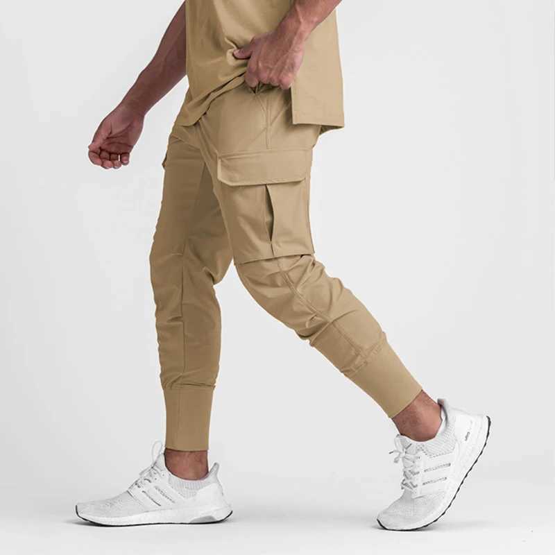 Training Exercise Pants Trousers Mens Sport Running Pants Gym Casual Joggers Pencil Cargo Pants Slim Ice Silk Sweat Trackpants W250318