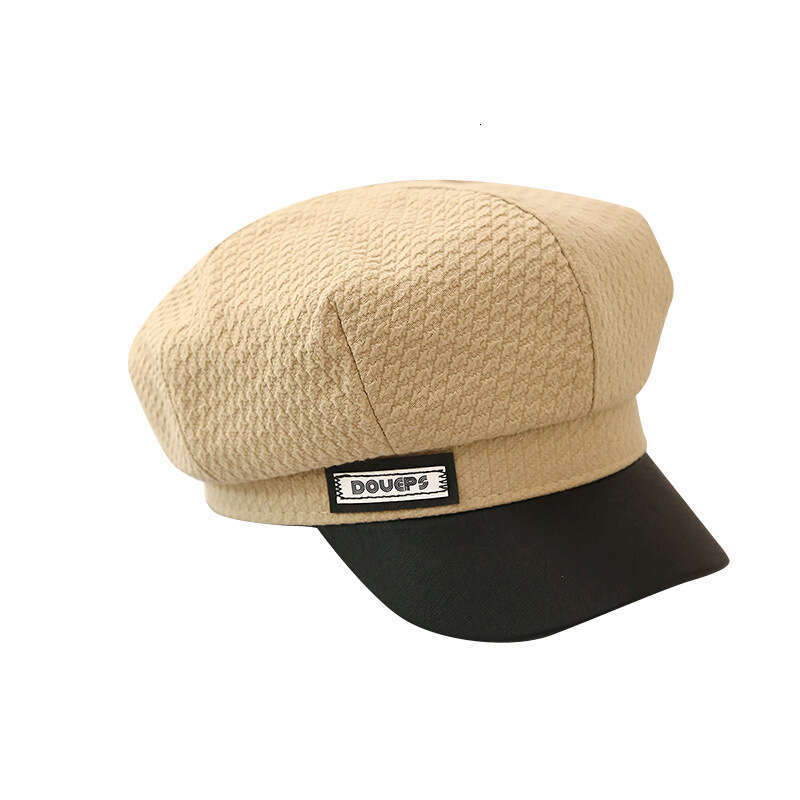 Spring and Autumn New Alphabet Octagonal Artistic Painter Beret Big Head Circumference Duck Tongue Hat