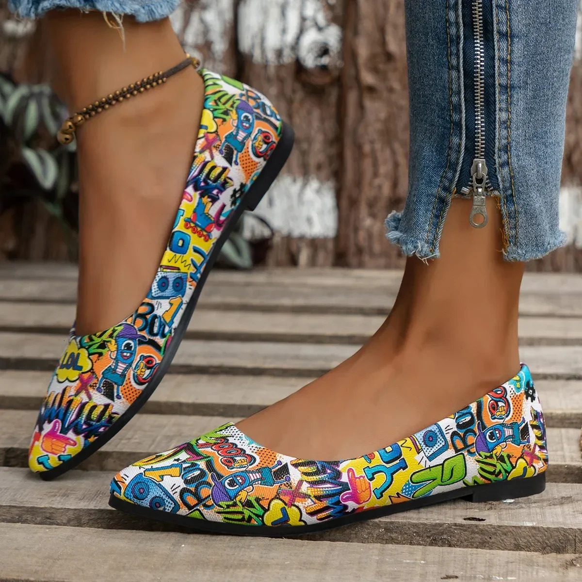 Arrival Women Pointed Toe Beautiful and Fashion Summer Shoes Flat Ballerina Comfortable Casual Women Shoes 250318