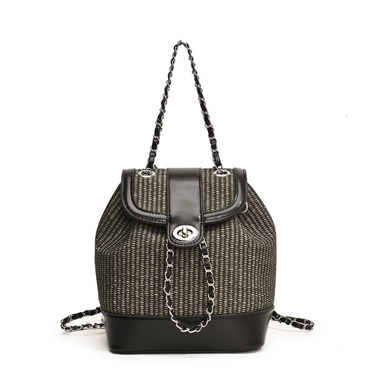 2025 Summer New Fashion Designer Women s Handbag Unique Weaving High Quality Popular Backpack Trendy Color Clash Bucket Bag Outdoor Shopping Storage B