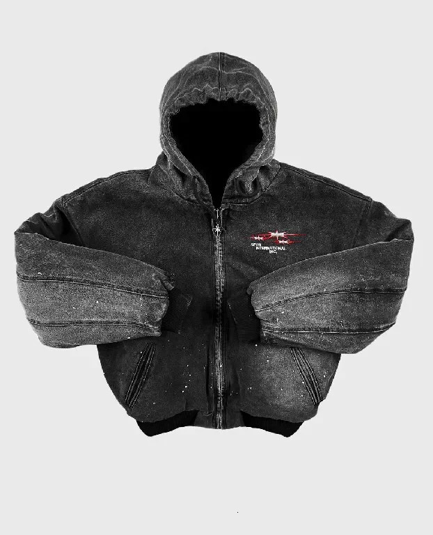Streetwear Divin Vintage Zip Hoodie Y2K Clothes Men Harajuku Hip Hop Letter Embroidered Vintage Washed Hoodie Sweatshirt Jacket 250318