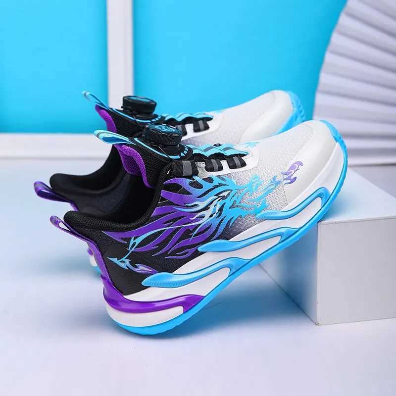 Childrens sports shoes outdoor sports flat comfortable mesh breathable trendy basketball 2025 childrens running shoesXJ250318
