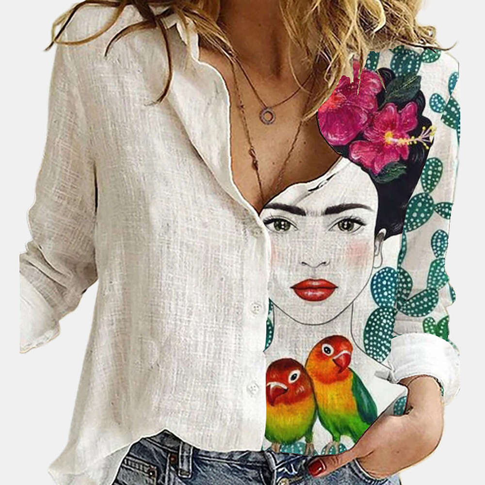 2025 New Long Sleeve Shirt with Unique Print Design
