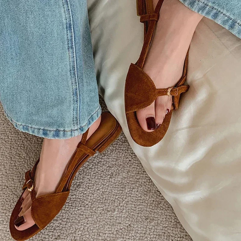 Bohemian Style Summer Women Sandals Fashion Open Toe Flats Sandal Shoes Ladies Outdoor Beach Vaction Footwear 250318