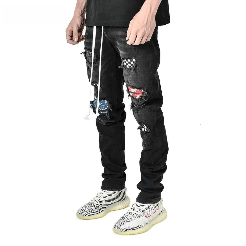 2025S Fashion Designer High Quality Plus Size Sexy Jeans Denim Pants Casual Pantalon Mens Clothing Fashion European American Style Blue And Black Trou
