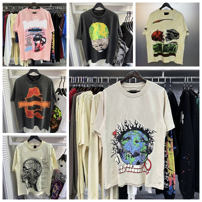 25ss Summer Mens Designer T shirt Casual Retro Man Womens Washed Grey Black Loose Tees With Letters Print Short Sleeves Top Sell Luxury Men Loose edition T Shirt