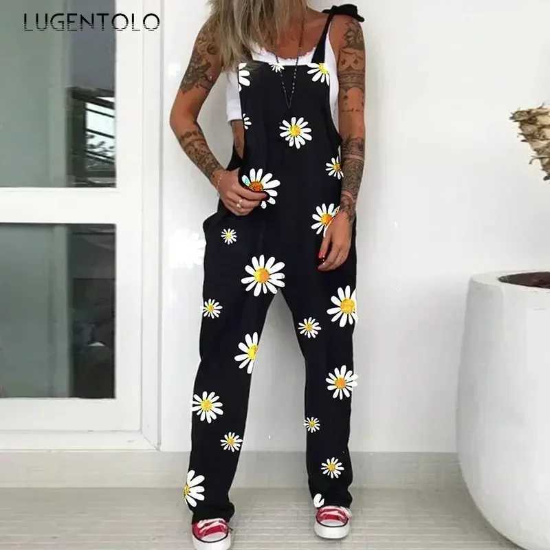Skull print bib full set jumpsuit womens pendant casual spring/summer womens sleeveless new fashion plus 5XL lingerie X250318