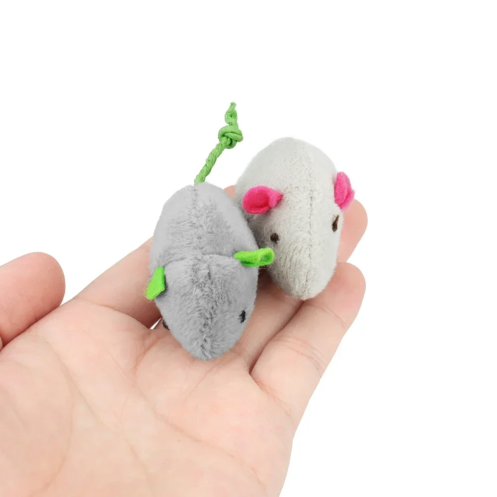 20Pcs/ Lot Cat Toys Interactive Cat Game Catnip Toys for Cats Rattle Cat Mouse Toys Also Prefilled Catnip Faux Fur Pet Products
