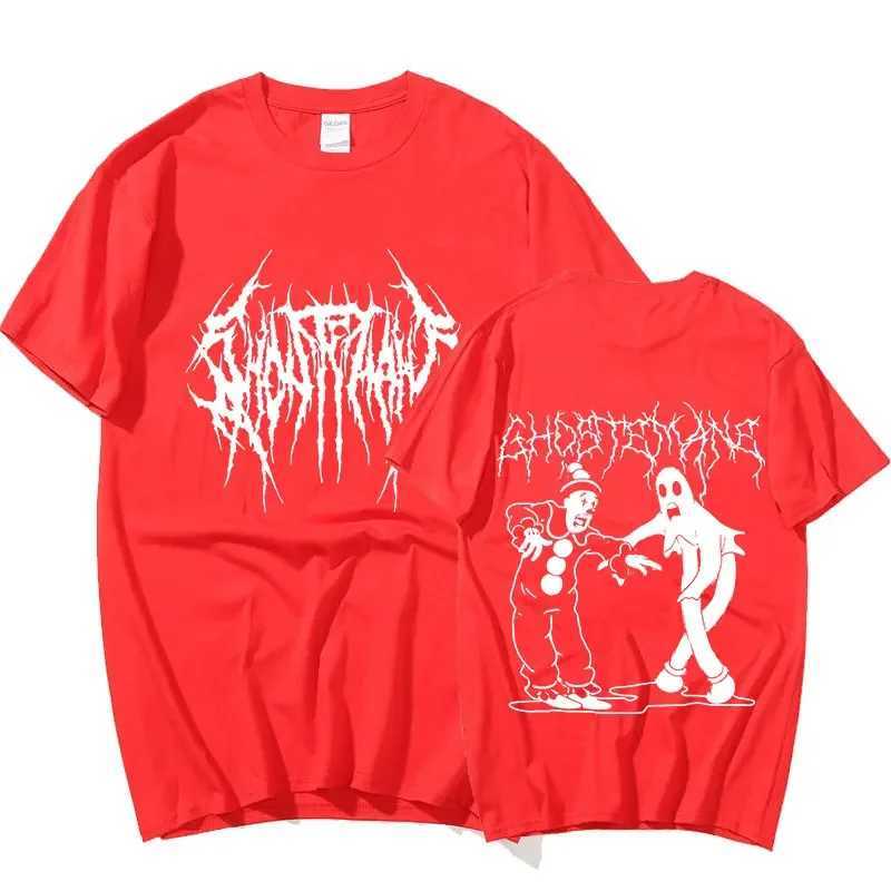 Ghostemane double-sided printed T-shirt mens 100% pure cotton fashionable hip-hop metal gothic rock T-shirt oversized loose streetwearT250318